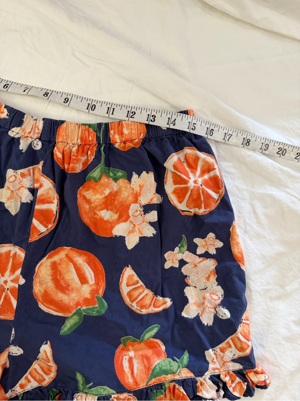 THEIR NIBS Cotton Pajamas Shorts and Top Set Blue Orange Fruit L - Picture 11 of 14